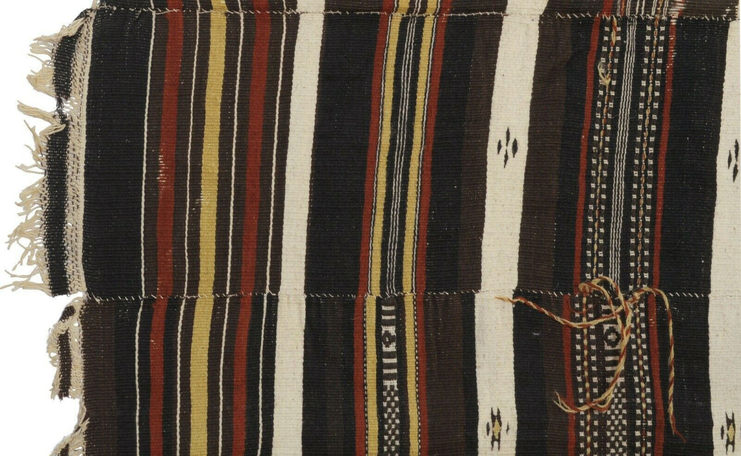 Rare Old Arkilla Kerka African Cloth Art Fulani Wedding Blanket Mali - angled shot