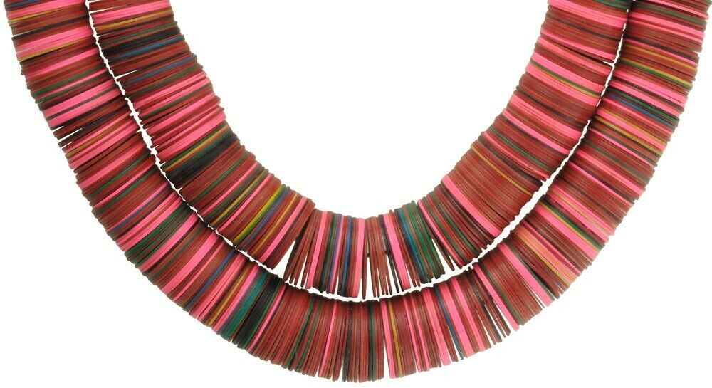 Old Bohemian Czech Vulcanic Disk African Trade Beads 15Mm - alternate view