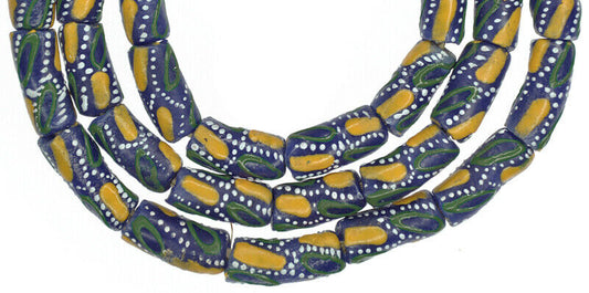 Fancy Powder Glass Beads - Authentic Ghanaian Trade Beads - alternate view