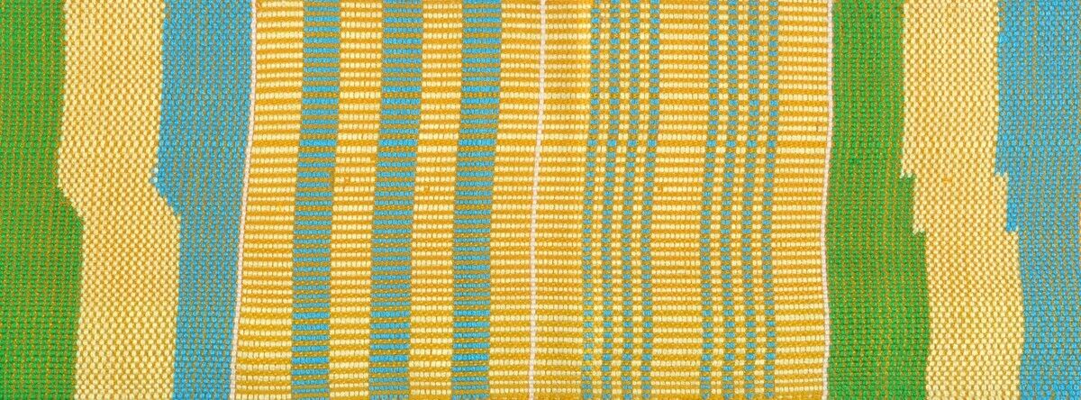 Authentic Handwoven Kente Stole - Ghanaian Kente Scarf - alternate view