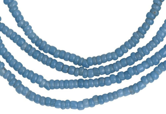 Unique Strand of Tiny 2–3 mm Blue Old Venetian Seed Beads Trade Strand