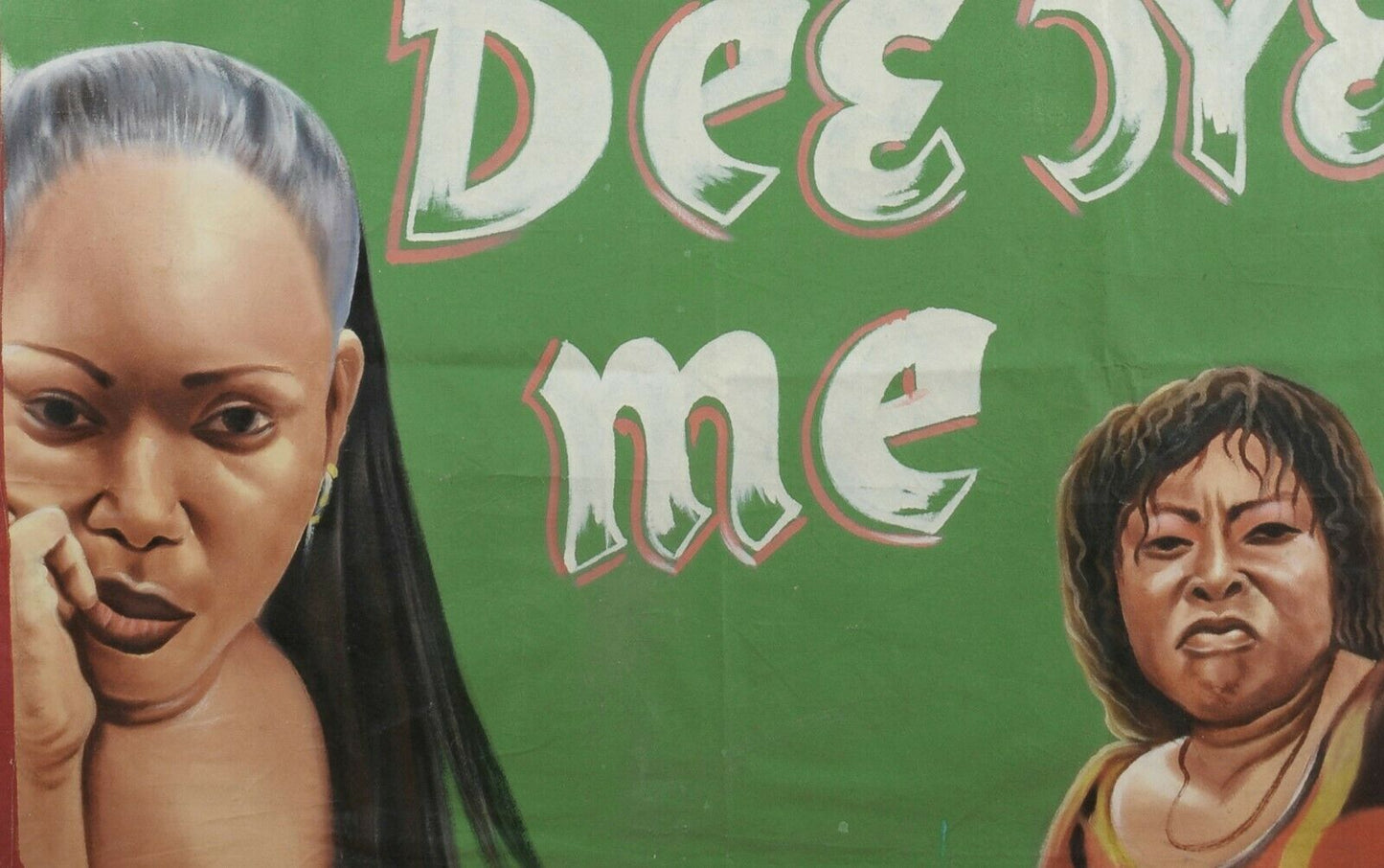 Dee Jye Me Movie Poster | Authentic African Hand-Painted Art - close-up
