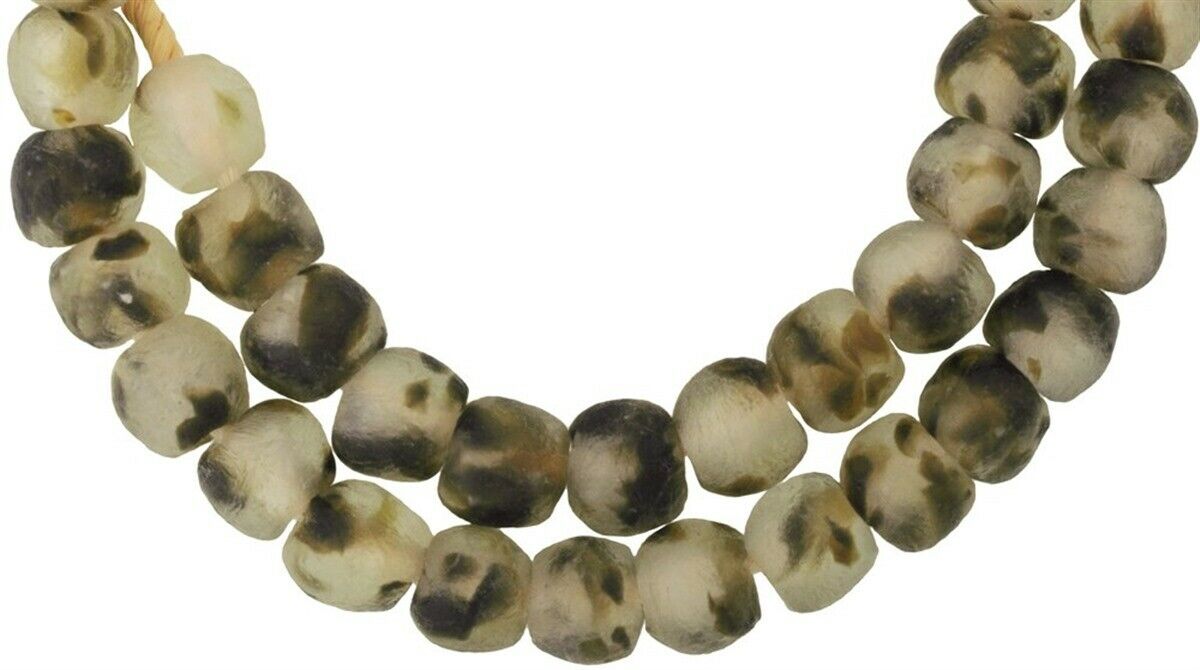 Handmade Multi-Color Translucent Bottle Glass Beads - Ghana Art - alternate view