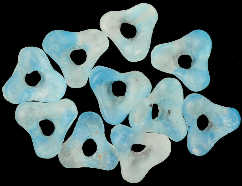 Translucent Krobo Glass Beads - 9Mm, Handmade In Ghana - close-up
