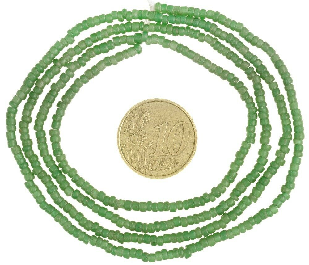 Rare Old Venetian 2 mm Seed Trade Bead Strand – 68 cm Tiny Drawn Glass