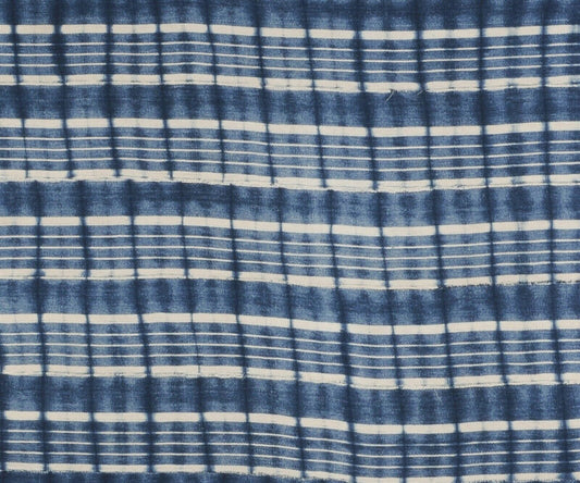 Vintage Handwoven Baule Cloth – Ivory Coast Tie‑Dye, Woman Size