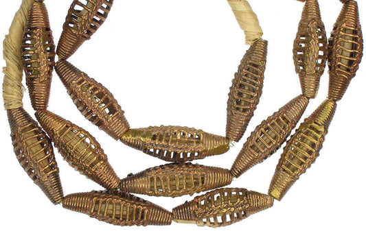 New Handmade Ashanti Brass Beads - Traditional Ghanaian Art - alternate view