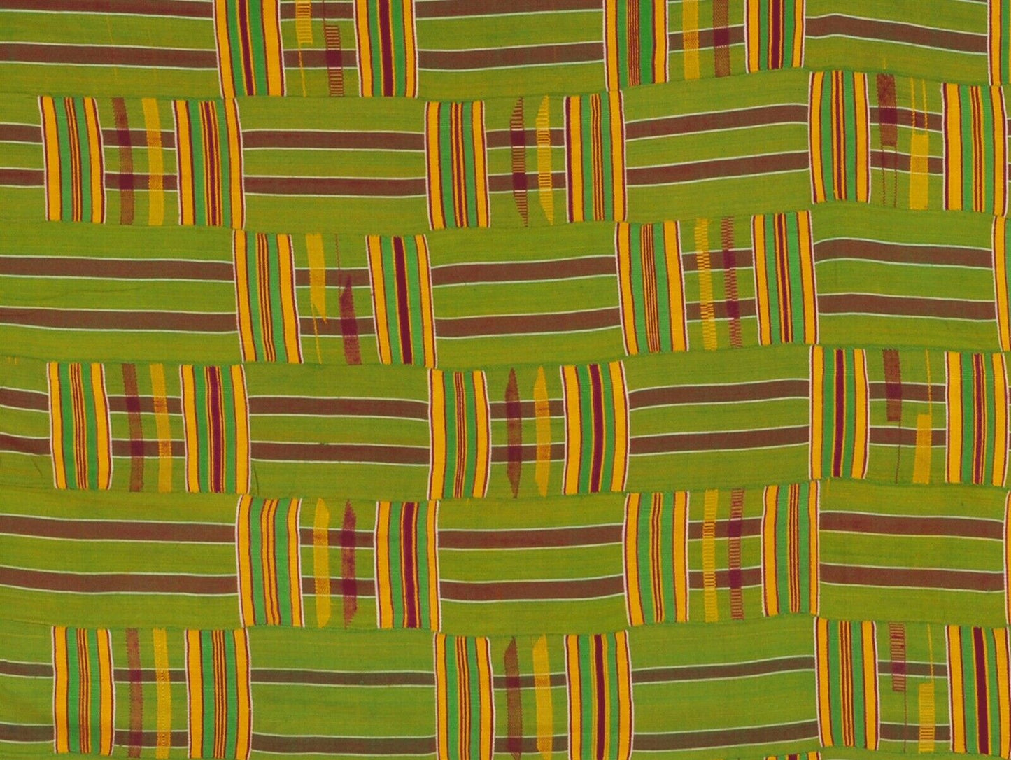 Ashanti Kente Hand Woven Cloth Asante African Akan Home Decoration Textile Ghana - angled shot