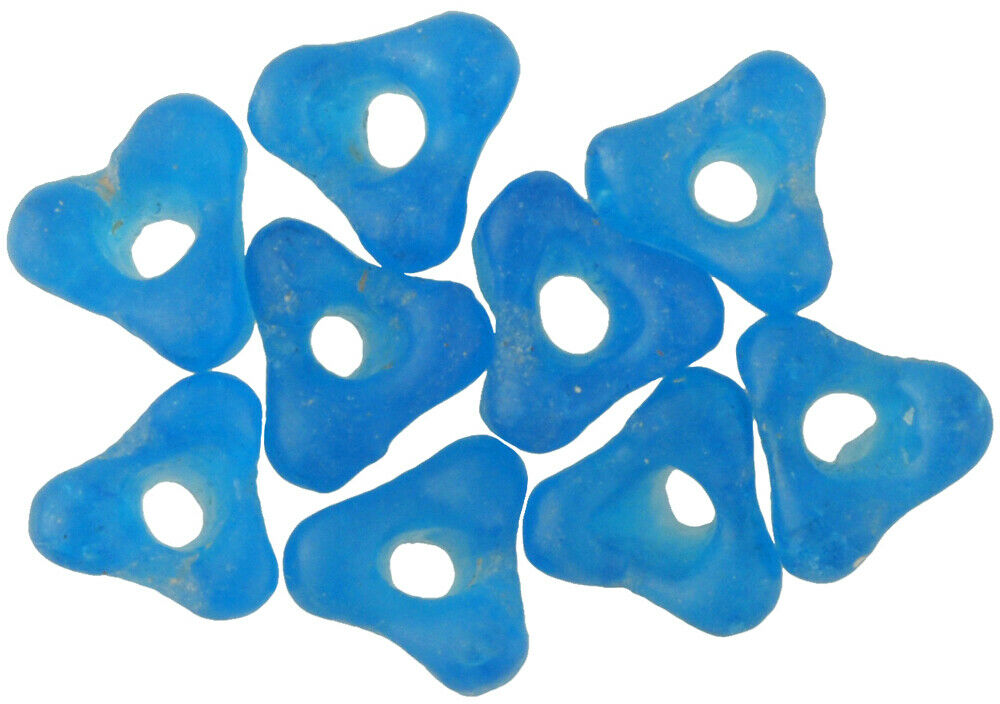 Translucent African Trade Beads - 9Mm Krobo Glass Beads - close-up