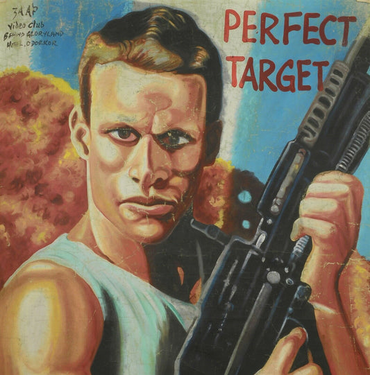 Authentic 'Perfect Target' Hand-Painted Ghana Movie Poster - alternate view