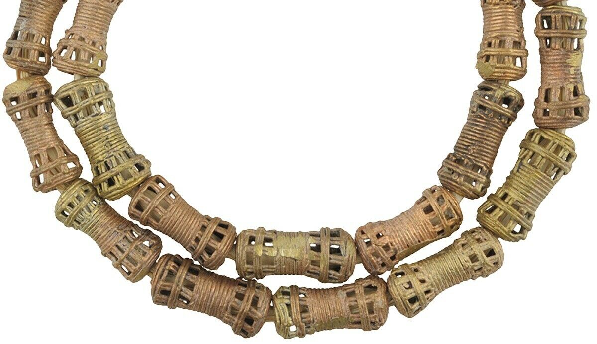 Authentic Ashanti Handmade Brass Beads - Ancient Craftsmanship - alternate view
