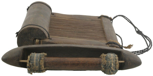 African Art Old Kente Loom Wooden Weaving Tool For Woven Cloth Ashanti Ghana - alternate view