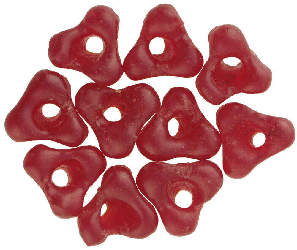Translucent Ghana Glass Beads - African Trade Beads, 9Mm - close-up