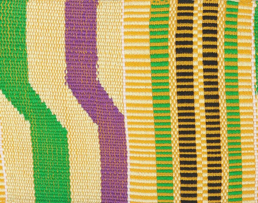 Handwoven Ghanaian Kente Stole - Authentic Kente Scarf 62” - alternate view