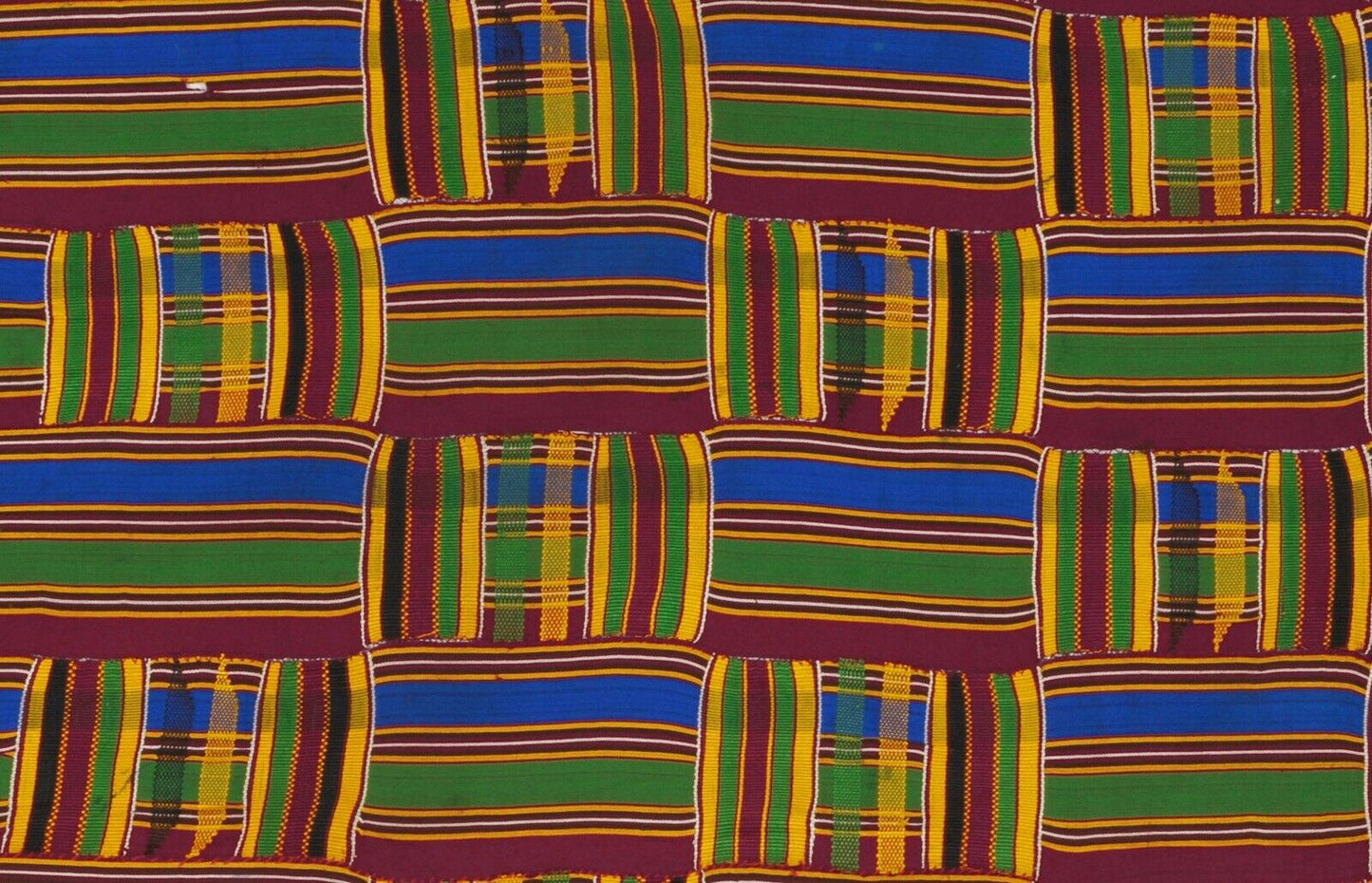 Vintage Handwoven Ashanti Kente Cloth – Woman Size 74″ × 45¼″