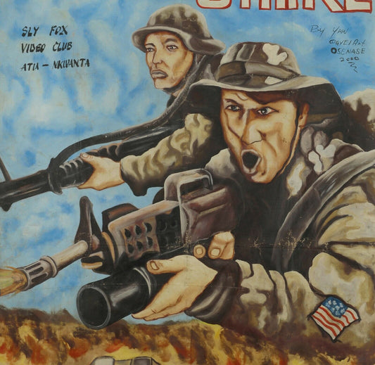 "When Eagles Strike" - Authentic Ghanaian Movie Poster | Hand Painted Art - alternate view