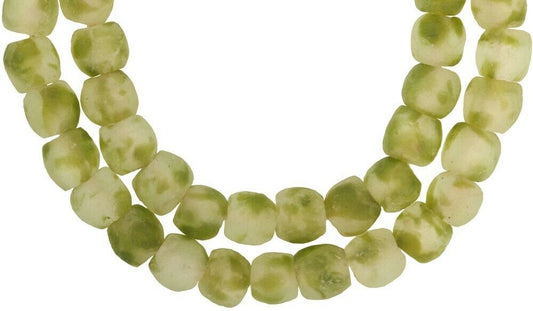 Handmade Recycled Glass Beads Necklace - African Trade Beads - alternate view