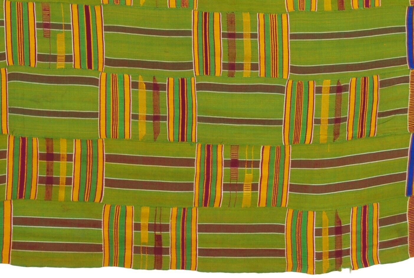 Handwoven Ashanti Kente Cloth – 1970s Woman Size 76″×39″