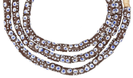 Authentic African Trade Beads - Recycled Glass Beads From Ghana - angled shot