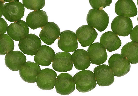 Authentic Translucent Krobo Glass Beads - 13Mm Ghana Trade Beads - alternate view
