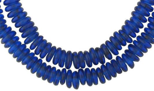 Handmade Ghana Recycled Glass Beads - 11-12Mm West Africa - alternate view