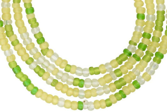 Exquisite 3 mm Old Venetian Translucent Seed Bead Strand – Circa Early‑Mid 1900s