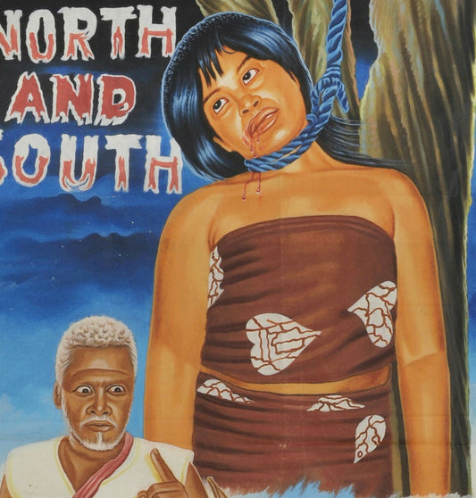 North And South Movie Poster - Hand-Painted Ghanaian Art - alternate view