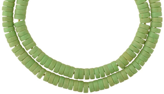 Old Bohemian Czech Disk Glass Trade Beads - 9Mm African Trade Beads - alternate view