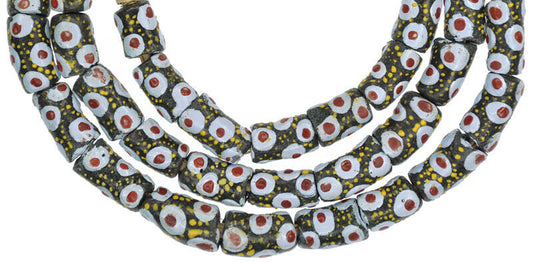 Handmade Ghanaian Powder Glass Beads - 26.5" Strand, 9Mm - alternate view