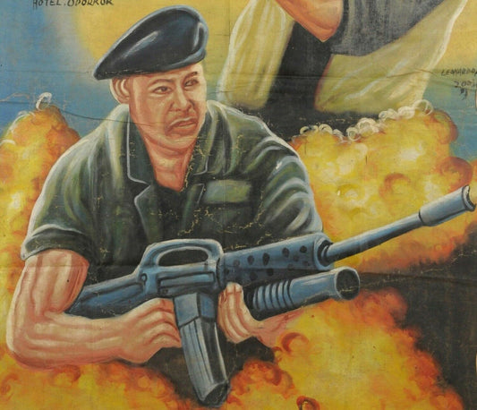 No Retreat No Surrender 2: Original Ghana Hand-Painted Poster By Leonardo - alternate view