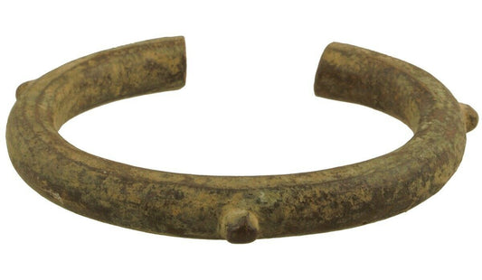Antique Brass Bronze Bracelet Currency African Akan Ghana Burkina Faso - alternate view