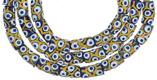 Fancy Powder Glass Beads - African Trade Beads From Ghana - alternate view