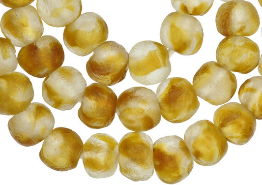 Translucent Krobo Glass Trade Beads - Handmade In Ghana - alternate view