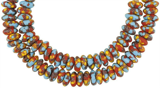 African Trade Beads: Fused Recycled Glass Beads From Ghana - alternate view