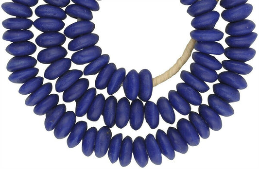 Authentic African Trade Beads: Recycled Krobo Glass Beads, 24" - alternate view