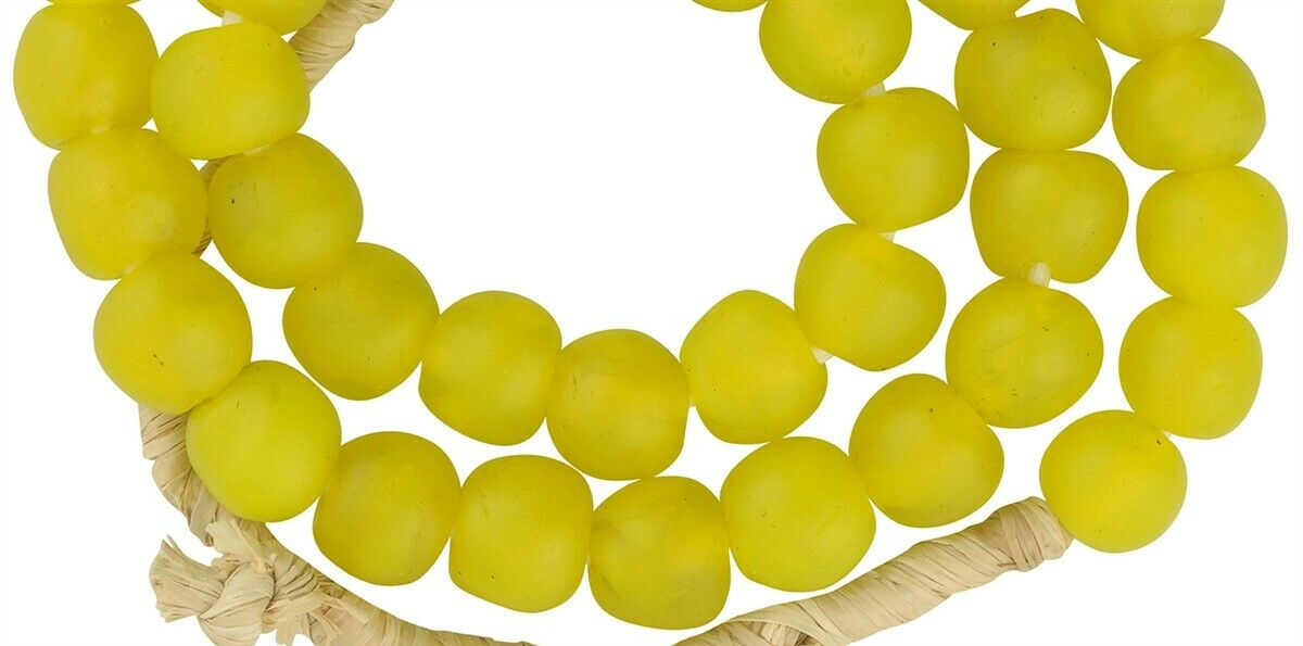 Handmade Ghana Krobo Glass Beads - Recycled African Trade Beads - product focus
