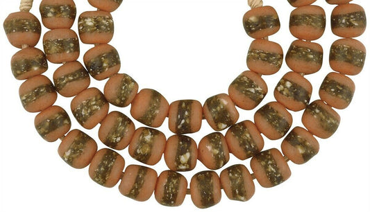 Authentic African Trade Powder Glass Beads From Ghana - 12-13Mm - alternate view
