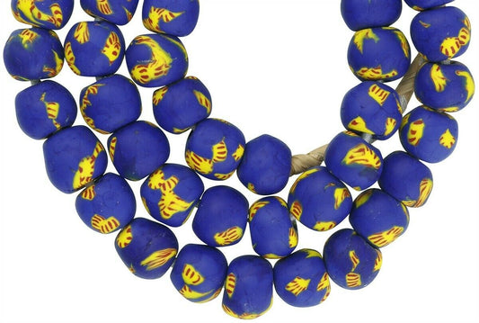 Recycled Beads Glass Seed Handmade Tumbled African Tribal Necklace Ghana - alternate view