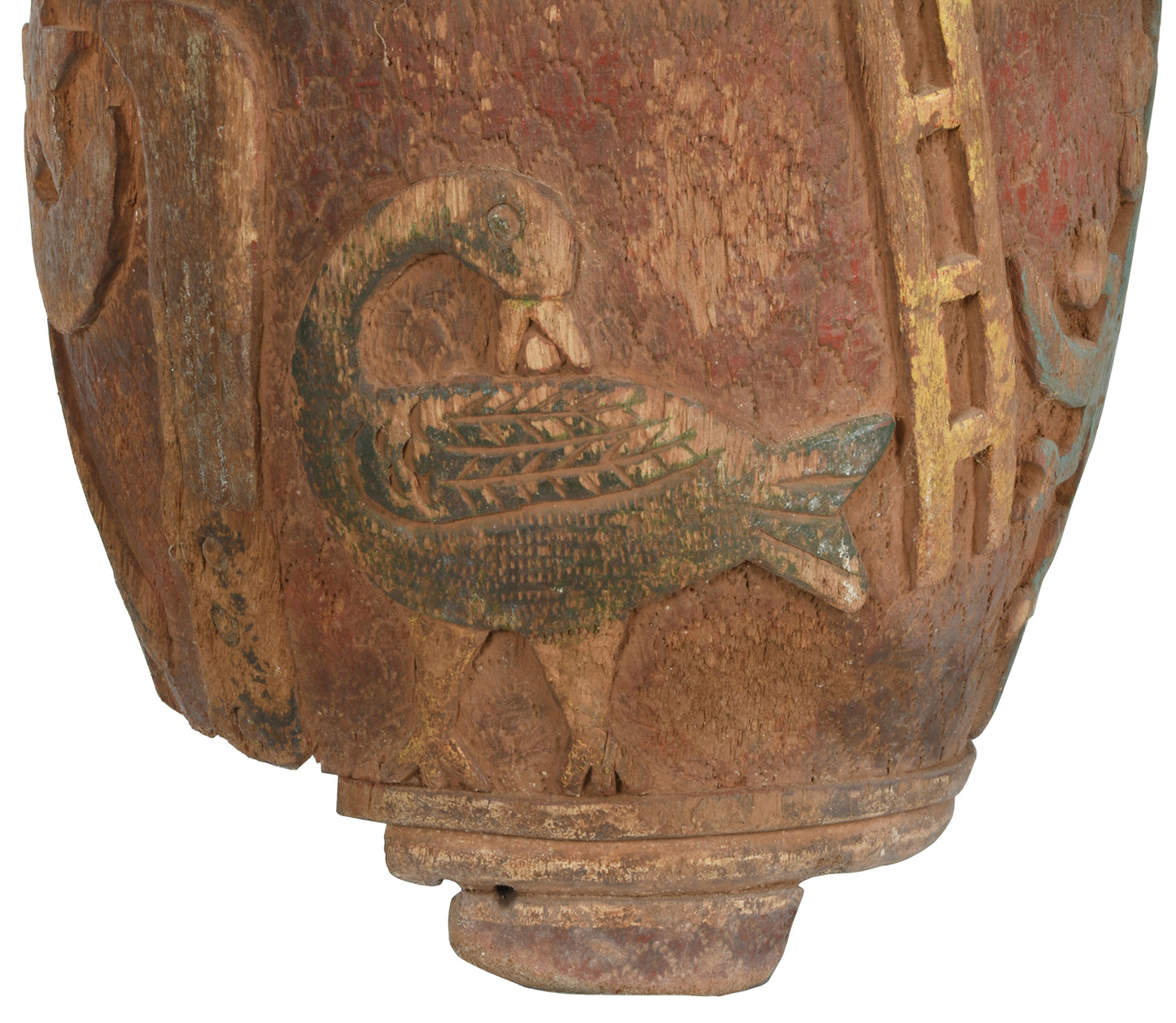 African Ceremonial Drum Musical Instrument From Ghana 4 - alternate view