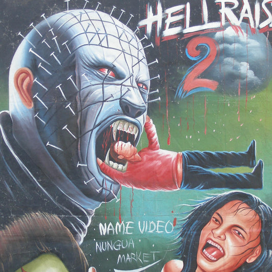 "Hellraiser 2" - Collectible Ghana Hand-Painted Horror Movie Poster - alternate view