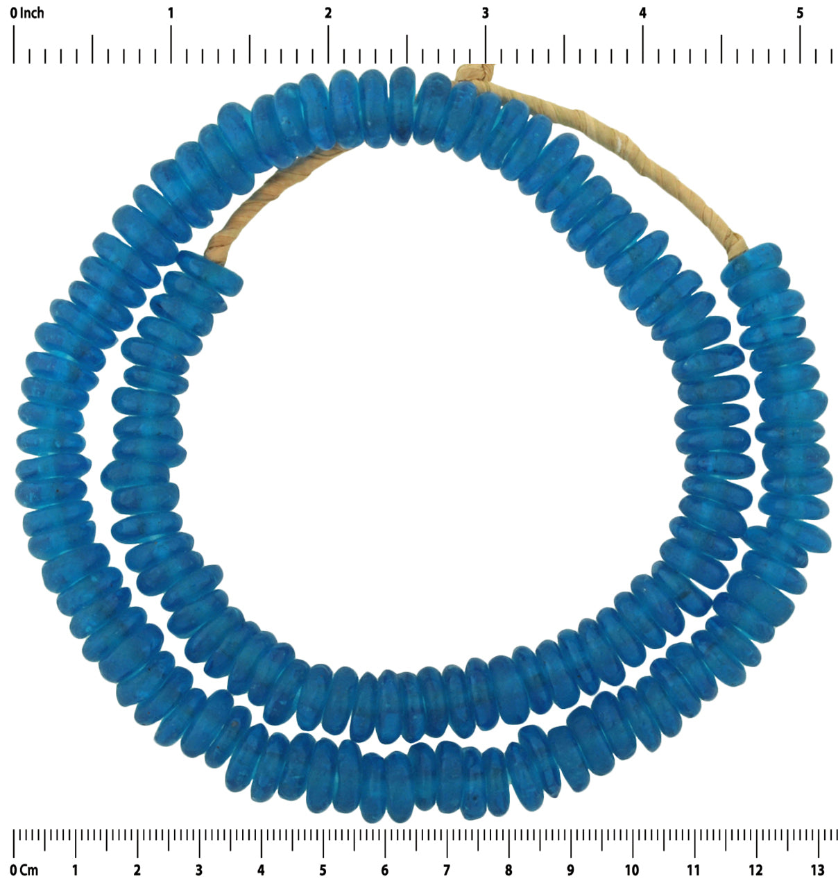 African Trade Beads: Recycled Ghana Glass Beads - 11-12Mm - close-up