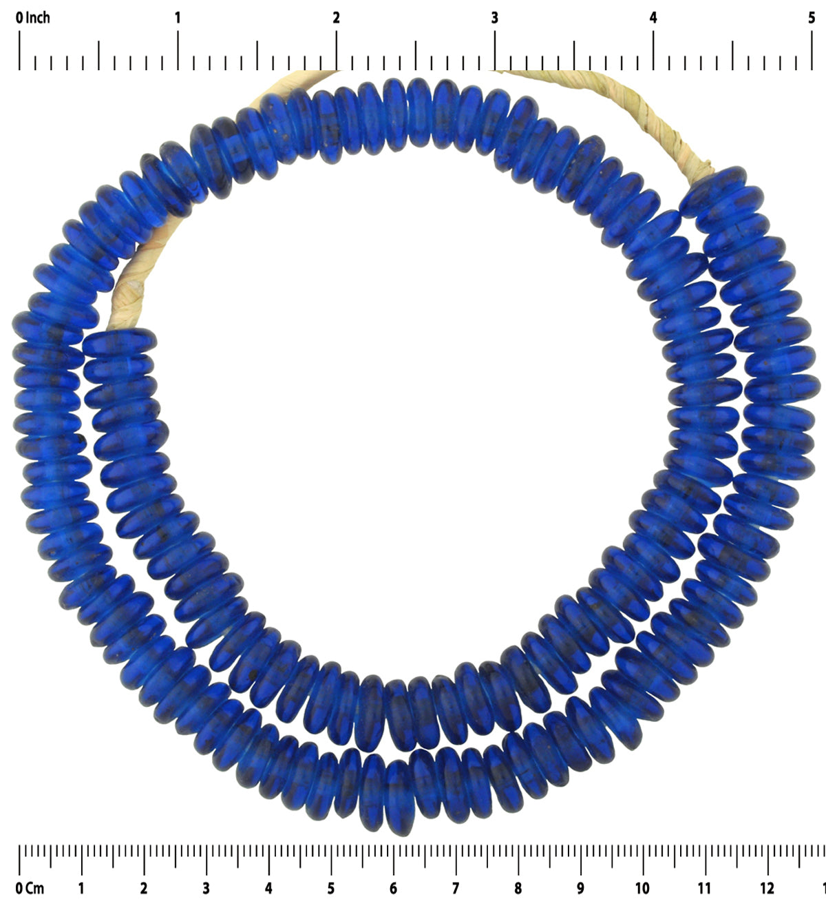 Handmade Ghana Recycled Glass Beads - 11-12Mm West Africa - close-up