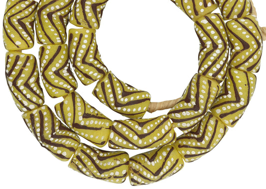 Beautiful African Trade Beads - Fancy Powder Glass Beads, Ghana - alternate view