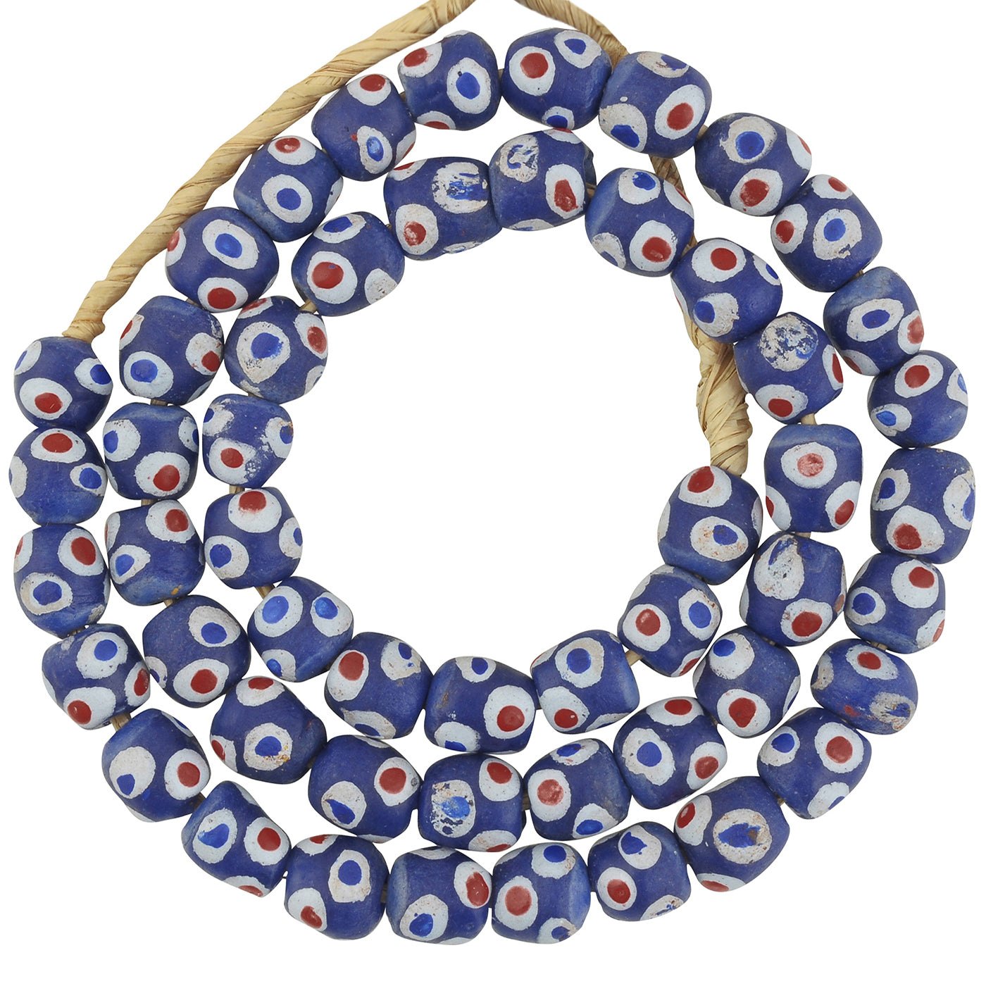 Unique Fancy Krobo African Trade Beads - Recycled Glass 11Mm