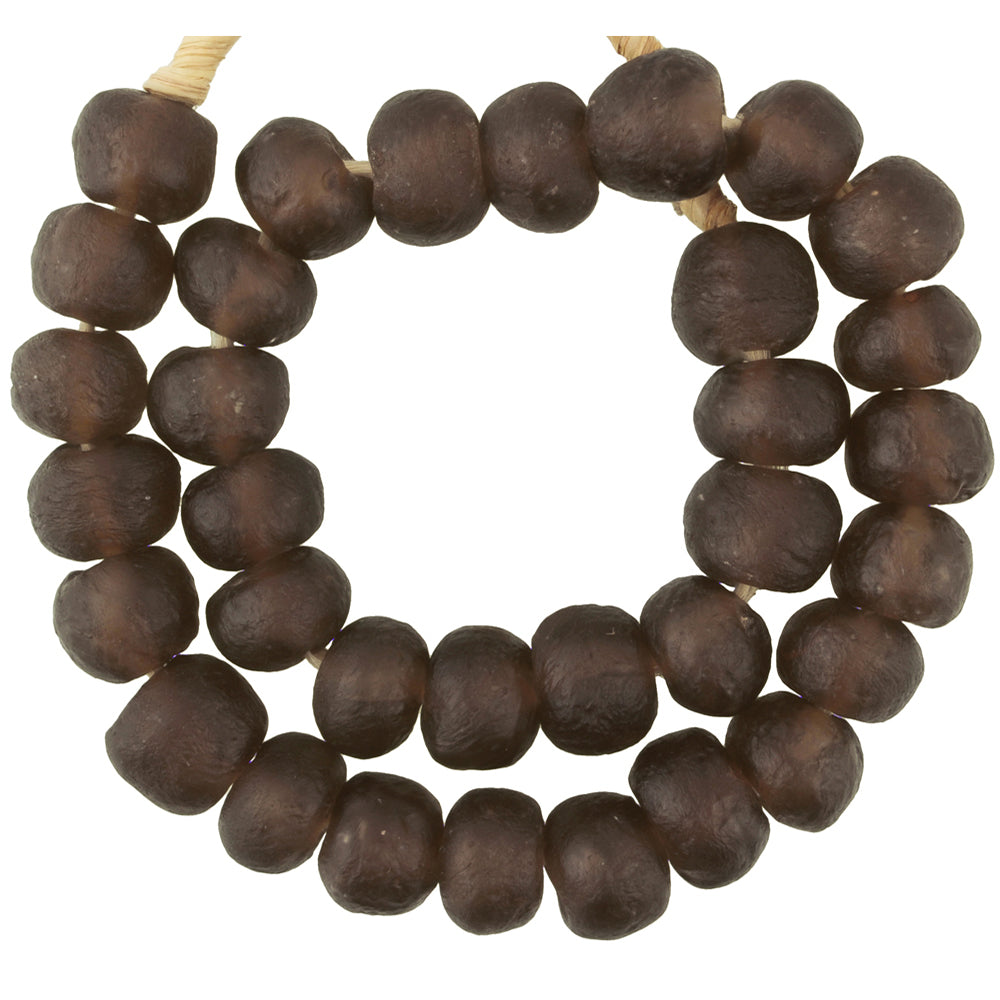X-Large Translucent Recycled African Glass Beads, Ghana