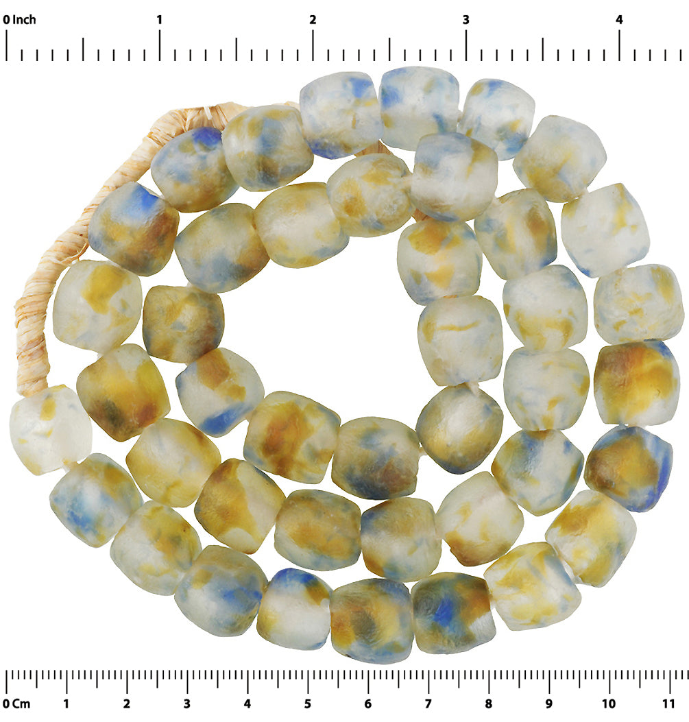 Translucent African Trade Beads - Krobo From Ghana - close-up