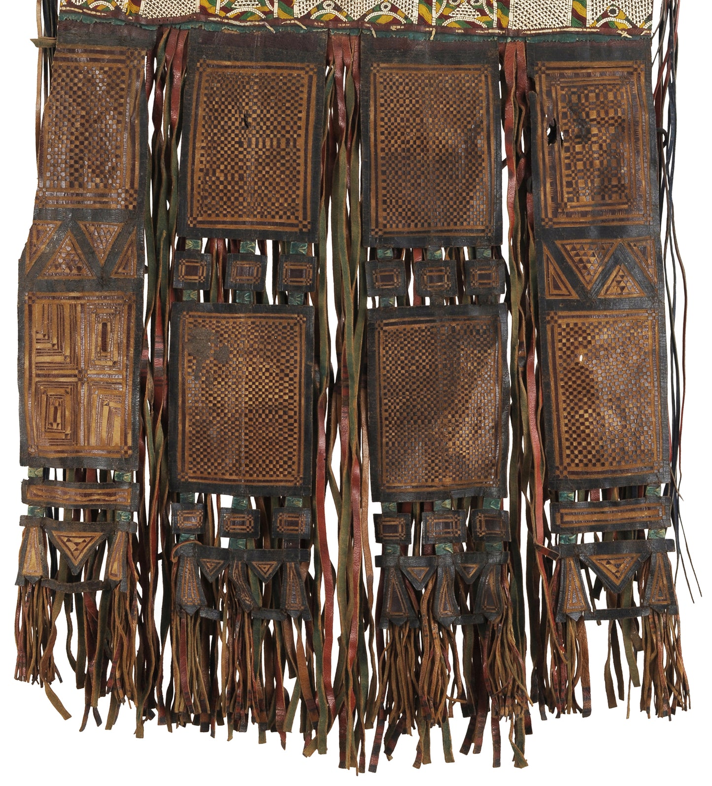 Authentic Tuareg Leather Wall Panel – Sahara Nomad Ethnic Decor