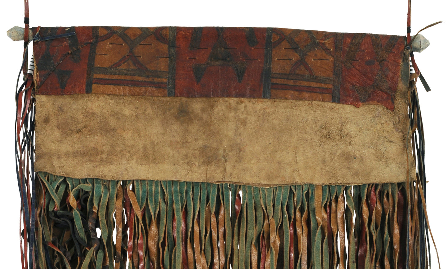 Authentic Tuareg Leather Wall Panel – Sahara Nomad Ethnic Decor