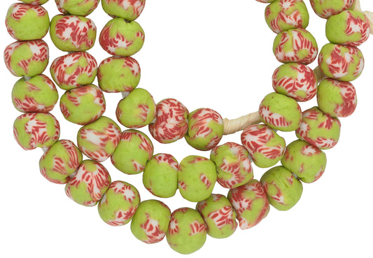 African Trade Beads: 10-11Mm Recycled Ghana Glass Beads - alternate view