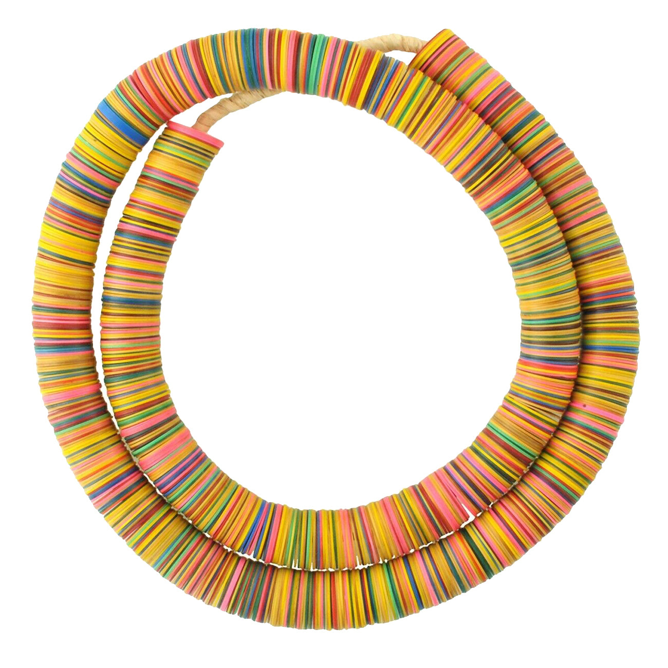 Rare Old Bohemian Czech Glass Trade Beads - 15Mm Vulcanic Disks